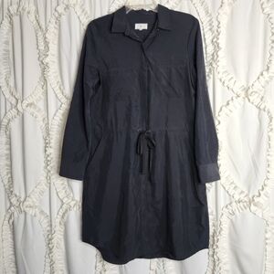 Lou & Grey Button Down Drawstring Waist Dress Medium